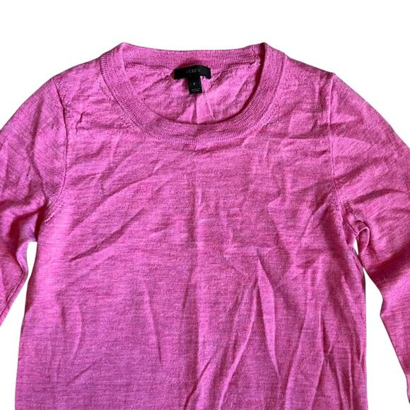 J. Crew Women’s Sz S Flamingo Link Tippi Sweater Merino Wool Pullover - Picture 4 of 12